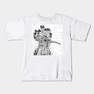 HOOPOE pencil portrait .1 Kids T-Shirt